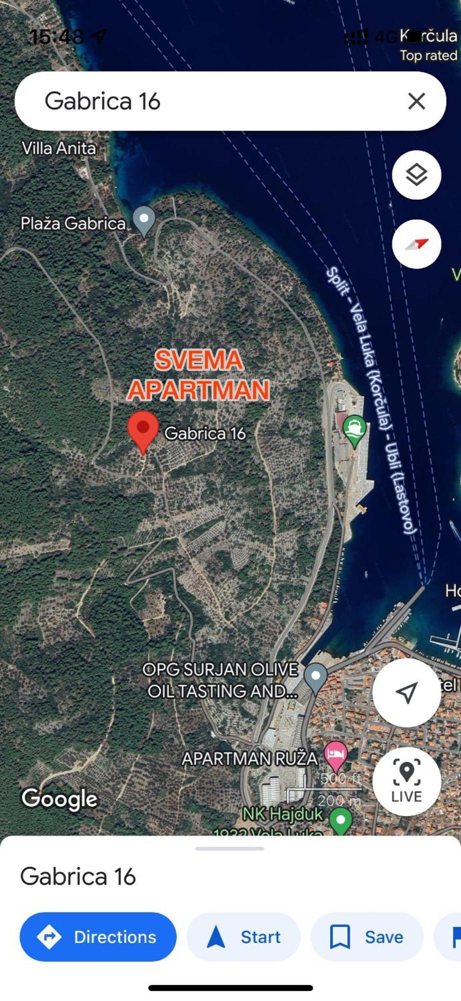Svema Apartman Vela Luka Eksteriør billede